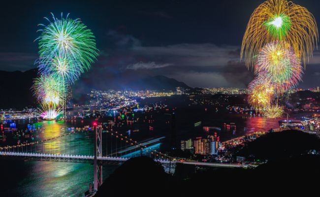 関門海峡　花火大会